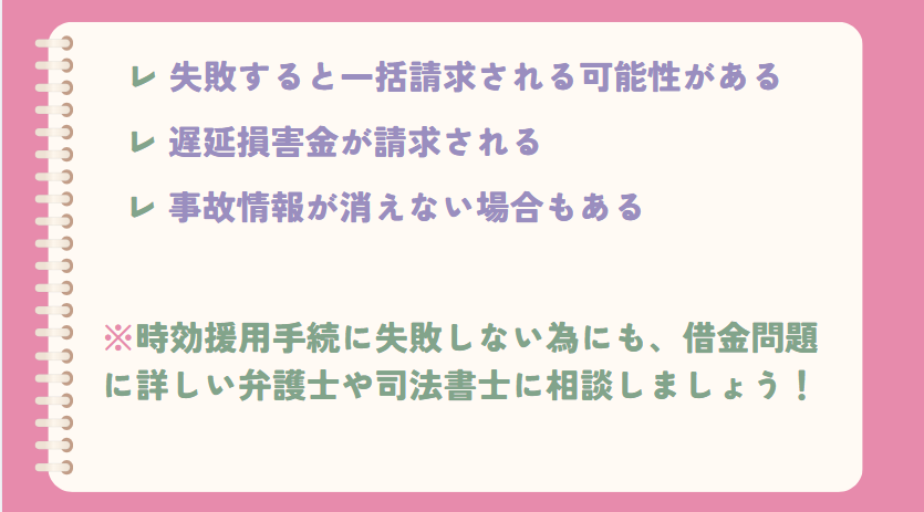 時効援用のデメリット